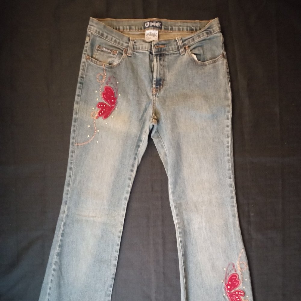 Vintage Gasoline Jeans Size 13 Embroidered